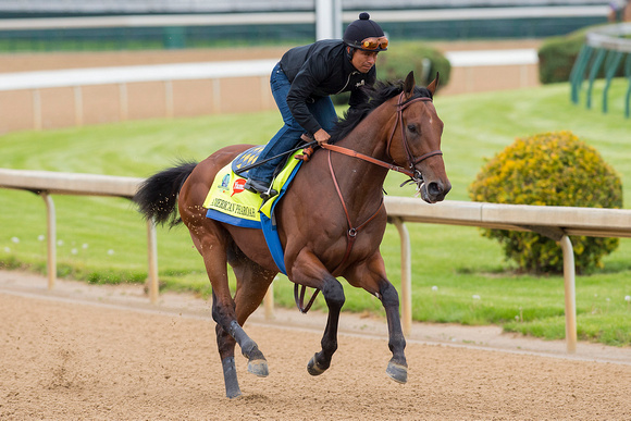 Zayat Stables’ American Pharoah posted a bullet workout at Churchill Downs Sunday – the fastest of the day at the distance – covering five furlongs in :58.40 under jockey Martin Garcia.