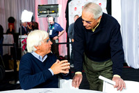 Bob Baffert and D. Wayne Lukas chatting during the Kentucky Derby post position draw.