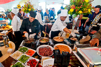 Chefs preparing dinner at the Preakness Post Draw.