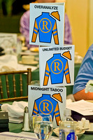 Post Position Draw placards for Mike Repole's trio of Belmont St