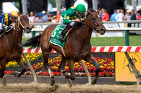 Ahh Chocolate, with Brian Hernandez Jr., trained by Neil Howard, wins the GIII Allaire Dupont Distaff stakes at Pimlico Race Course in Baltimore, Maryland.