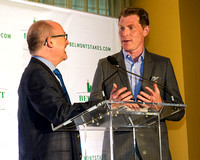Celebrity chef and race horse owner Bobby Flay discusses his part ownership in Belmont Stakes contender Creator at the 2016 Belmont Stakes Festival Post Draw at Rockefeller Center in Manhattan.