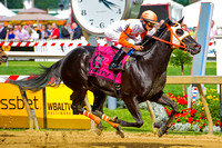 Ben's Cat, Julien Pimentel up, wins the Jim McKay Sprint at Pimlico Race Course in Baltimore, Maryland.