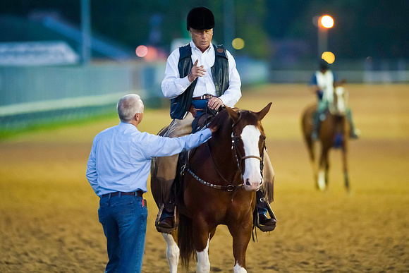 D. Wayne Lukas and Todd Pletcher on track at Churchill Downs in Louisville, Kentucky.