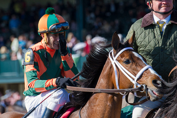 Kerwin Clark after winning his first Grade 1 race, The Central Bank Ashland Stakes, at Keeneland