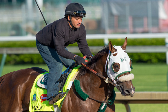 Mr. Z  blew out a quarter-mile down the stretch in 24 seconds for trainer D. Wayne Lukas in preparation for the Kentucky Derby.