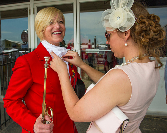 Scenes and fashions on Black Eyed Susan Day at Pimlico Race Course in Baltimore, Maryland.
