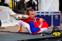 Contortionist performs for fans at Churchill Downs