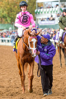Catch A Glimpse, Florent Geroux up, trained by Mark Casse, wins the Breeders' Cup Juvenile Fillies Turf (GI).