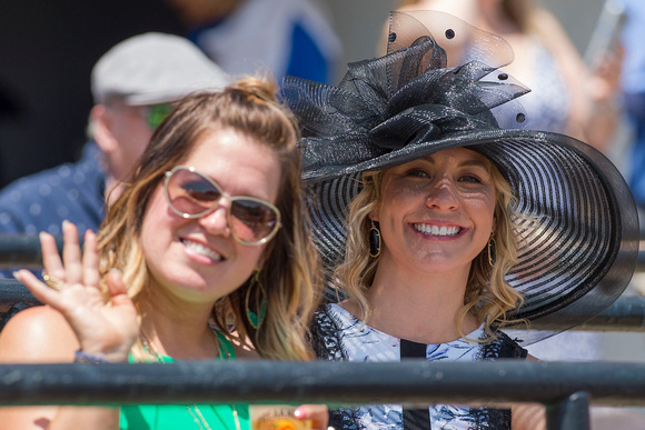 Scenes from Black Eyed Susan Day at Pimlico Race Course in Baltimore, Maryland.