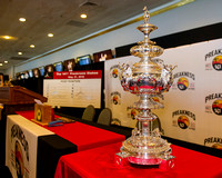 Scenes from the Preakness Post Position draw at Pimlico Race Course in Baltimore, Maryland.