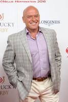 Actor Dean Norris from the tv show Breaking Bad arrives on the Red Carpet at the Kentucky Derby at Churchill Downs in Louisville, Kentucky.