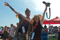 Fans enjoy concerts during the Infieldfest on Preakness day