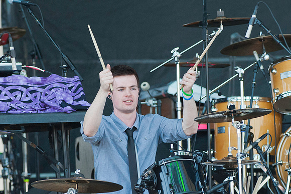 Josh Ridley, drummer for rock group The Assembly Line