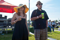 Fans enjoy concerts during the Infieldfest on Preakness day